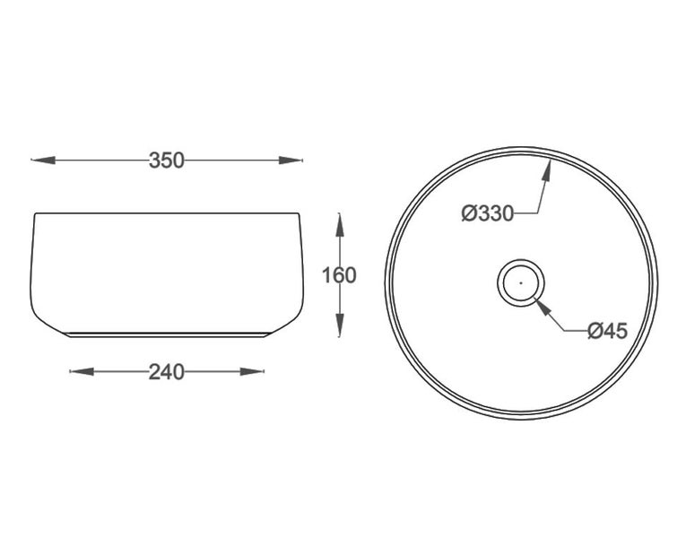 COGNAC VESSEL BASIN 350 X 350MM NTH - GLOSS WHITE - DELETED LINE Carousel 2