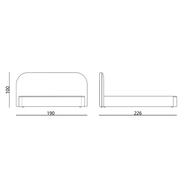 BED BASE WITH HEADBOARD QUEEN Carousel 2