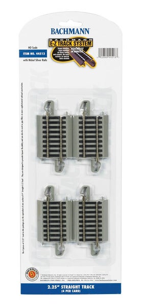 Bachmann 2.25" Straight Track, 4 pcs, HOScale Carousel 1