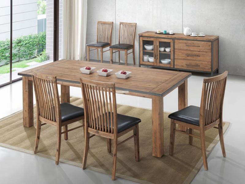 KANSAS 7PC Dining Set - 2.1M Table Carousel 1