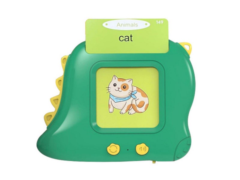Talking Flash Cards Preschool Words Learning Cards Toy for Kids Green Carousel 5