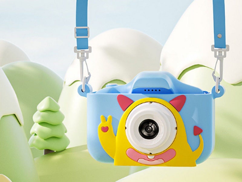 Kids Digital Camera Portable Video Camera with 64G TF Card and Card Reader Blue Carousel 2