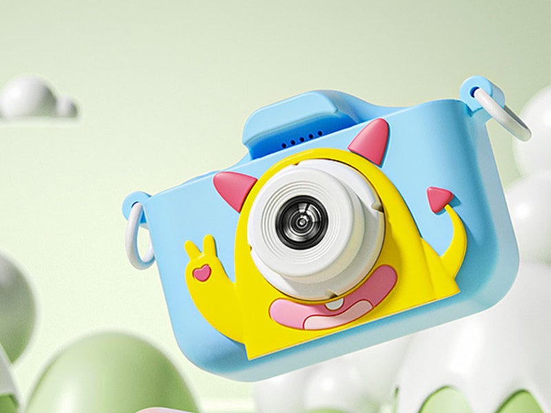 Kids Digital Camera Portable Video Camera with 64G TF Card and Card Reader Blue Carousel 4