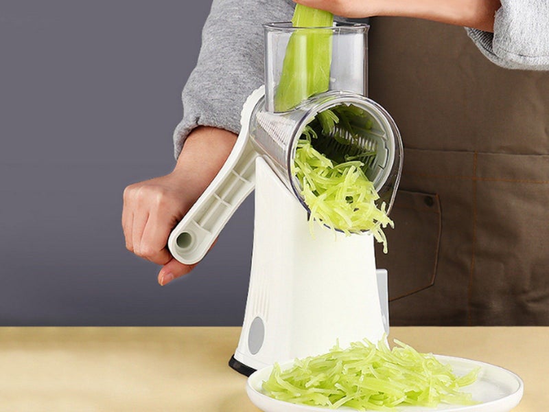 Kitchen Vegetable Fruit Slicer Cutter Shredder Food Manual Grater Chopper White Carousel 2