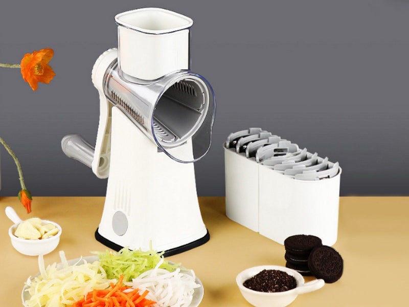 Kitchen Vegetable Fruit Slicer Cutter Shredder Food Manual Grater Chopper White Carousel 5