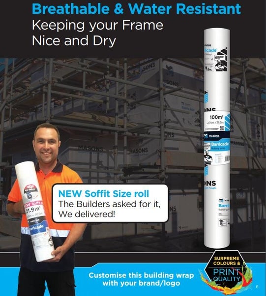 Masons Soffit Building Wrap 0.6m (21.9m2) Carousel 2