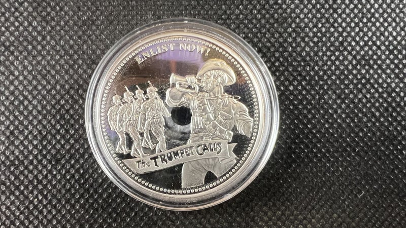 Australian "Enlist Now!" Proof-Like Silver Coin with COA - Lot Q348 Carousel 2