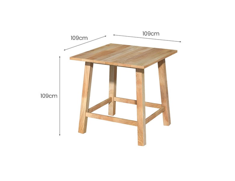 Cube teak bar table 109×109×109cm Carousel 5
