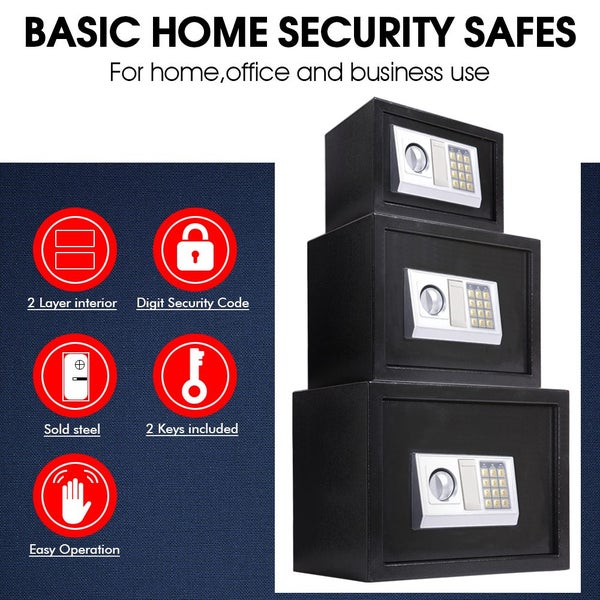 8.5L Electronic Safe Digital Security Box Home Office Cash Deposit Password Carousel 2