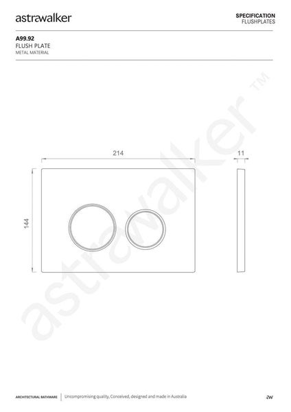 Astra Walker Round Flush Plate | Chrome Carousel 2