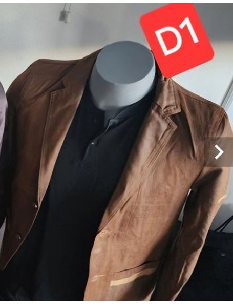 BARABAS JACKET, TOBACO COLOUR, SIZE 48, 97% COTTON, 3% PU64760263156483112