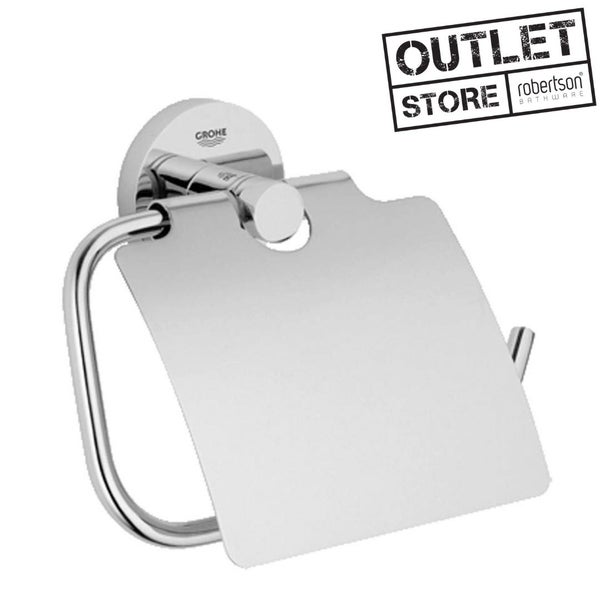 ESSENTIALS TOILET ROLL HOLDER WITH COVER - CHROME Carousel 1