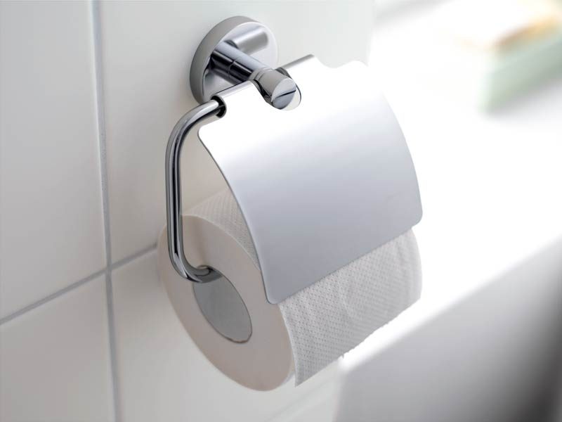DELETED LINE - GROHE ESSENTIALS TOILET ROLL HOLDER W/COVER BRUSHED NICKEL Carousel 2