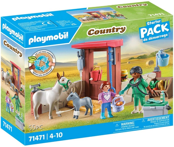 Playmobil: Veterinary Mission with Donkeys (71471) Carousel 1