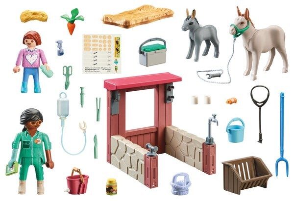 Playmobil: Veterinary Mission with Donkeys (71471) Carousel 2