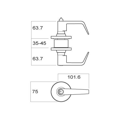 Brava Metro Entrance Lever Set EL6100PB70 Fire Rated 70mm Polished Brass Carousel 2
