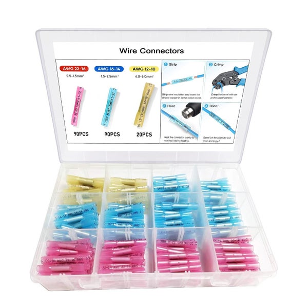 200pcs Heat Shrink Wire Connectors Carousel 2