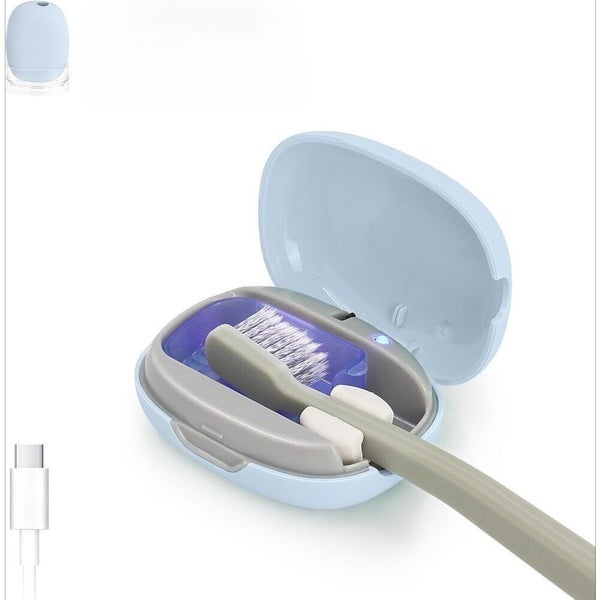 Toothbrush Holder, Toothbrush Cleaner Case with U V-C Light Carousel 1