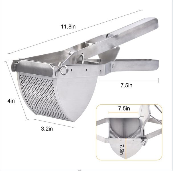 Potato Ricer, Stainless Steel Potato Masher, Mash Potato Masher Carousel 5