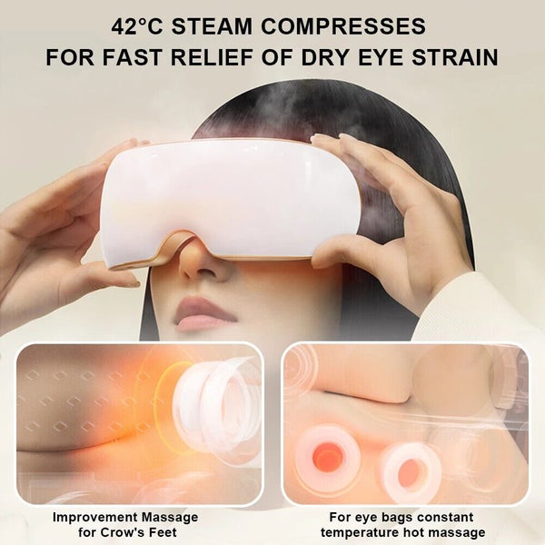 Eye Massager , Heated Eye Mask with Bluetooth Music Face Massage Carousel 2