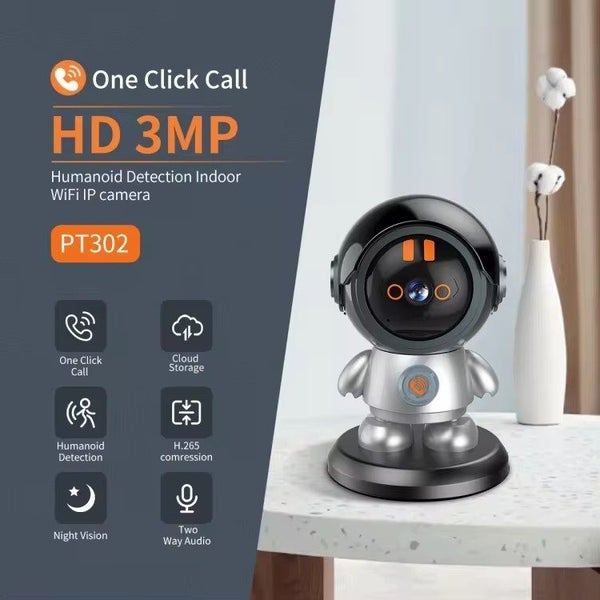 2 Way Talk Indoor Camera,1080P Robot Camera for Home Security Carousel 2
