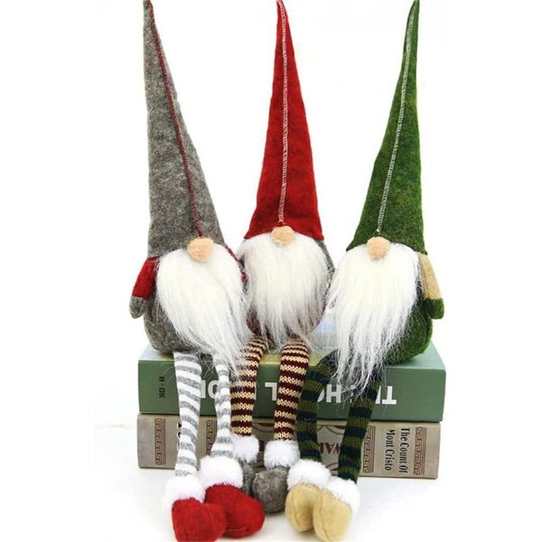 3Pcs New Christmas decoration long legs Rudolph doll Christmas gift Carousel 1