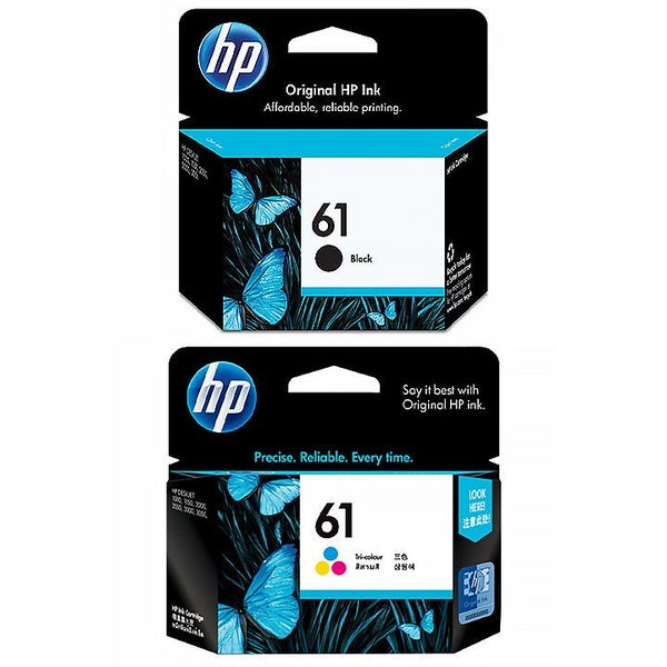 HP 61 Ink Cartridge Toner Black Cyan Magenta Yellow Value Pack Genuine Original Carousel 1