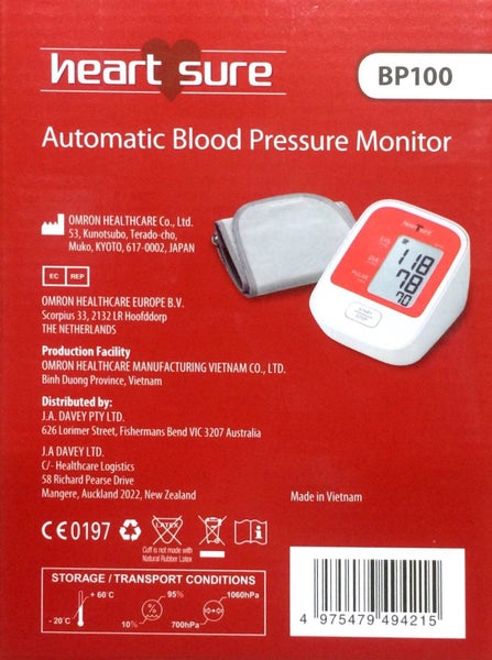 Omron Heartsure Blood Pressure Monitor BP100 --**Pakuranga Pharmacy** Carousel 3