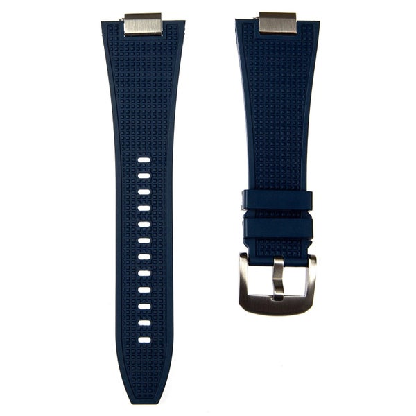 Waffle FKM Rubber Watch Strap for Tissot PRX - Quick-Release - Black (2433) Carousel 13