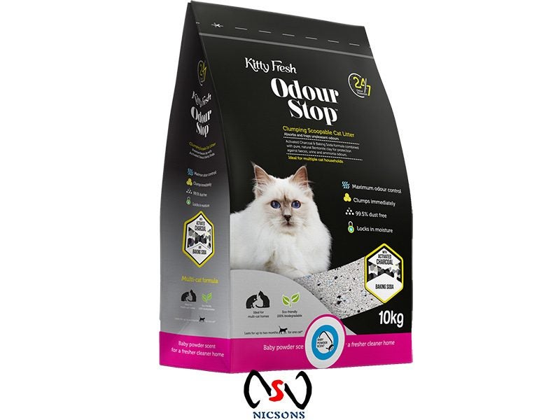 Kitty Fresh Odour Stop Cat litter 10kg Carousel 1