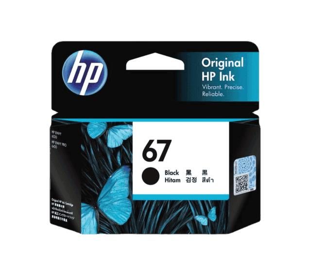 HP 67 Black Ink Cartridge Toner 3YM56AA Genuine Original Carousel 1
