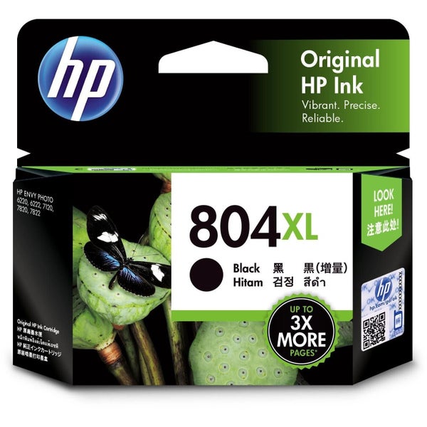HP 804XL Black Ink Cartridge Toner T6N12AA Genuine Original Carousel 1