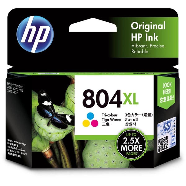 HP 804XL Ink Cartridge Toner Tri 3 Colour Cyan Magenta Yellow T6N11AA Genuine... Carousel 1