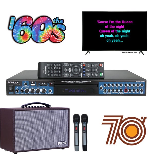Sonken MP4000 + KBEATBOX CS-200PU + 435 Songs from the 60's & 70's Carousel 1