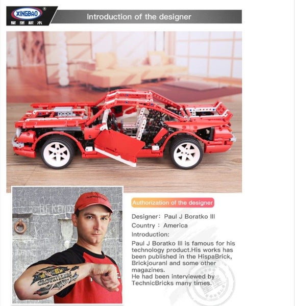 Muscle Car Kids Building Toy Lego Compatible supercar Christmas Gift Carousel 8