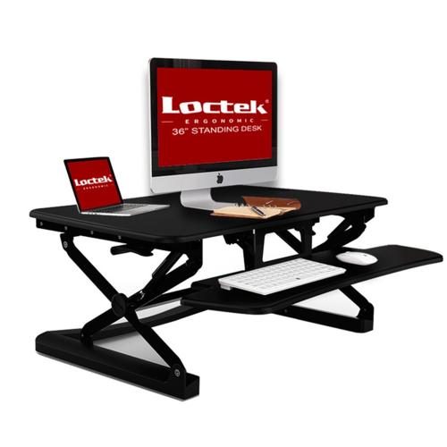Loctek Premium Ergonomic Deskalator Workstation, Work Surface 890x590mm, Height Carousel 1