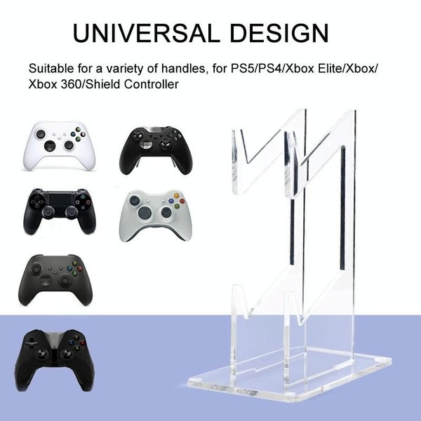 For Ps4/ Ps5/Ps3 Acrylic Double Layer Game Handle Storage Bracket Transparent Carousel 2