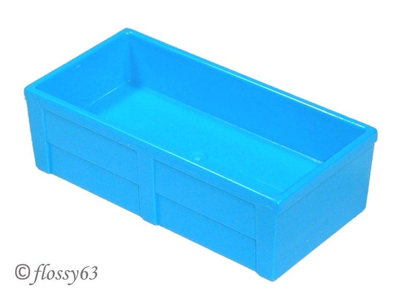 ®™DUPLO - Dark Azure Animal Feeding Trough, Straight Sides ~Retired 2018~ Carousel 1