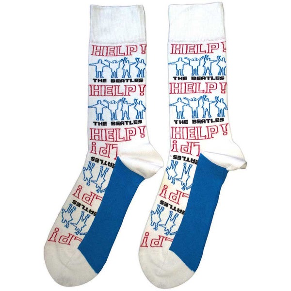 The Beatles Help Outlines Repeat Ankle Socks Carousel 2