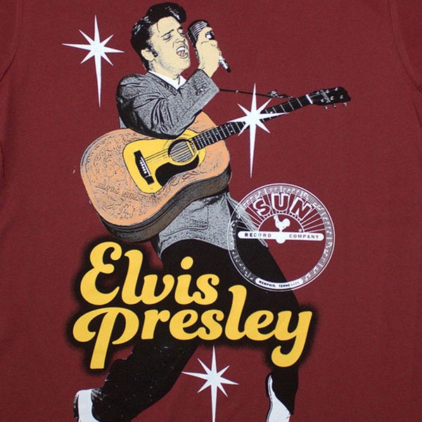 Sun Records Elvis Mic Womens T Shirt Carousel 2
