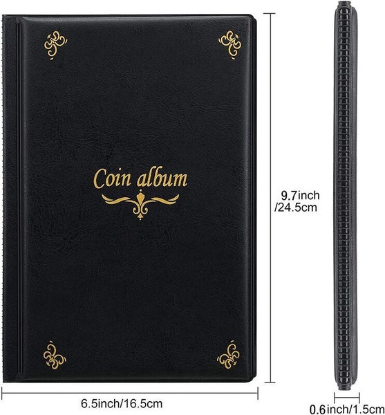 Coin Collection Holders Stamp Storage Money Penny Pockets Album i2086BK0 Carousel 2