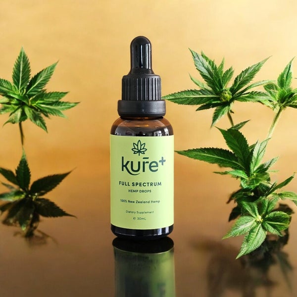 HEMP - KURE + FULL SPECTRUM HEMP DROPS (NZ"s FIRST CBD ALTERNATIVE) Carousel 1