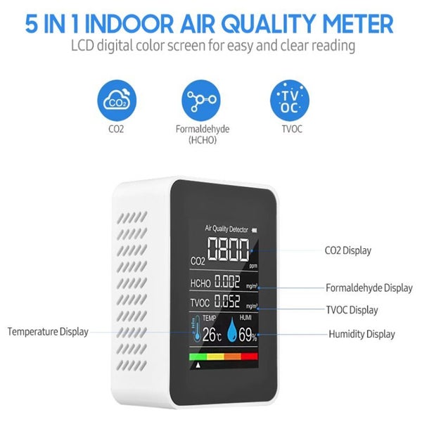 Air Monitor CO2 Detector Greenhouse Warehouse Air Quality Sale NZ Stock Deal62931715823745113