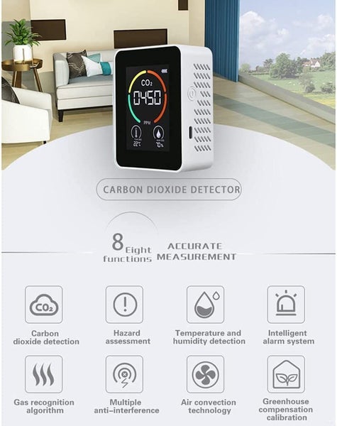 Air Monitor CO2 Detector Greenhouse Warehouse Air Quality Sale NZ Stock Deal Carousel 9