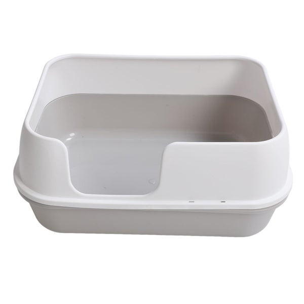 semi enclosed litter box Cat Litter Box Extra Large Semi Enclosed Splash Proof Carousel 1