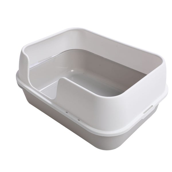 semi enclosed litter box Cat Litter Box Extra Large Semi Enclosed Splash Proof Carousel 2
