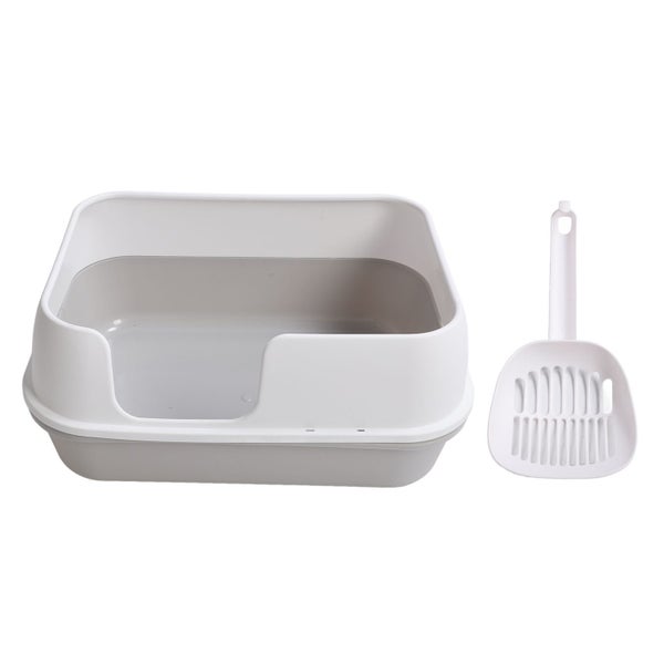 semi enclosed litter box Cat Litter Box Extra Large Semi Enclosed Splash Proof Carousel 8