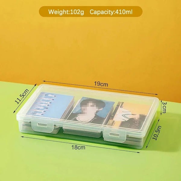 Storage Box 19X11.5X3cm Photocards Collection Organizer For Home Organisation St Carousel 2