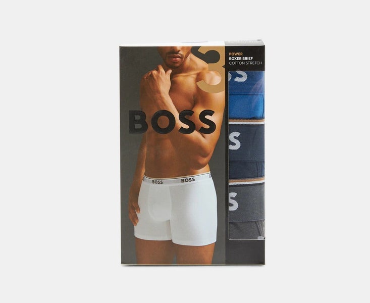 Hugo Boss Men's Power Boxer Briefs 3-Pack - Dark Grey/Blue/Navy Carousel 5