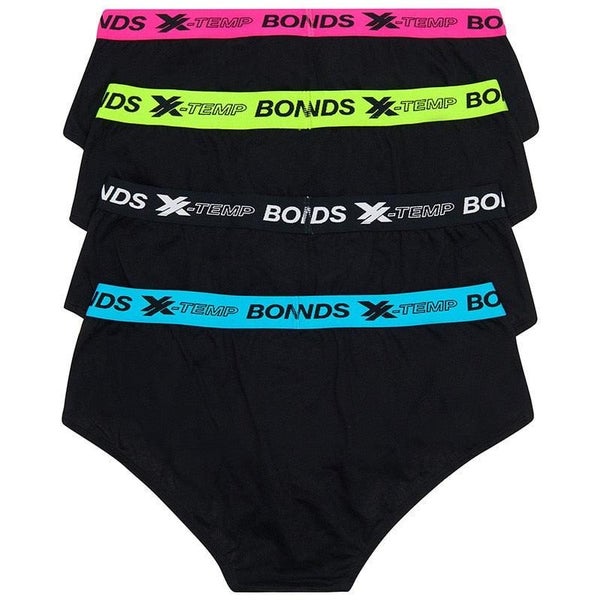 Bonds Men's Underwear X-Temp Brief 4 Pack - Black Carousel 2